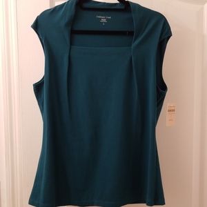 Coldwater Creek Sleeveless Square Neck Top